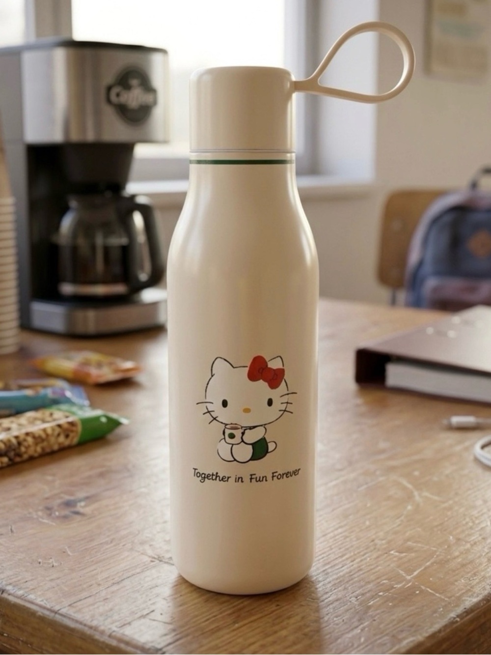 Hello Kitty Dark Green Tag with White Logo
